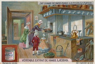 Rôtir une oie le jour de la Saint-Martin, Allemagne, XVIIIe siècle - European School